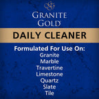 Granite Gold Daily Cleaner Spray Streak-Free Cleaning for Granite, Marble, Travertine, Quartz, Natural Stone Countertops, and Floors, 1 x 64 Fl. Oz. & 2 x 24 Fl. Oz., 3-Pack
