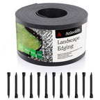 Anleolife 60ft Flexible Plastic Landscape Edging Coil with 18 Stakes