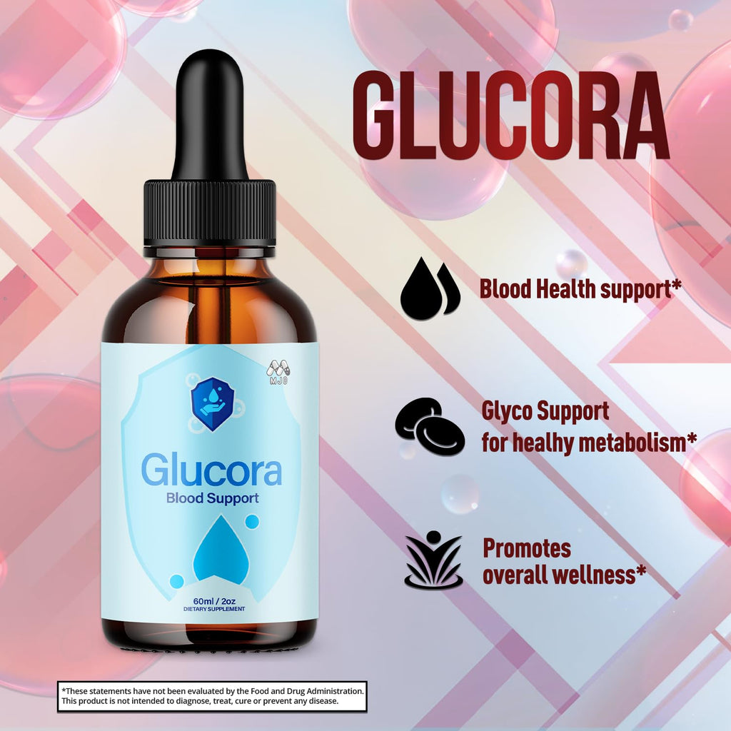 MJO Glucora Drops, Official GlucoraDrops with All Natural Ingredients, Advanced Overall Health and Wellness Vitamin Supplement Premium Formula for Maximum Strength Multivitamin Support (30 Servings)