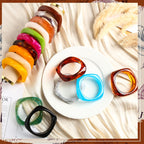Liliaafar 16 Pcs Colorful Acrylic Resin Chunky Bangle Bracelets for Women, Punk Cuff Wristband Thick Statement jewelry Gifts(Irregular,Retro Color)