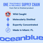 Oceanblue Professional Omega-3 2100mg Fish Oil Supplement – Triple Strength, High Potency EPA, DHA & DPA – Burpless, Wild-Caught, Natural Orange Flavor – 138 Count (Pack of 2)