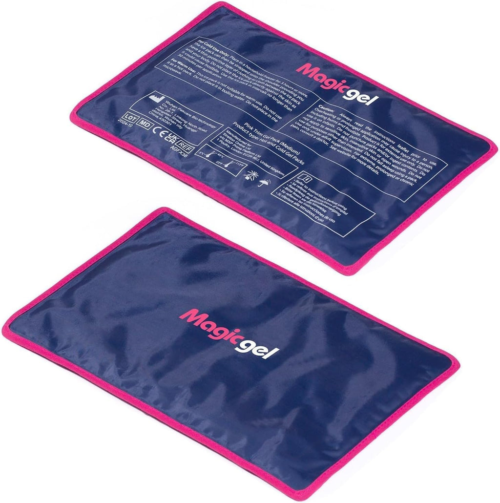 Magic Gel Premium Ice Pack (Reusable) - Gel Ice Pack for Icing Injuries, Pain Relief, Cold Compress for Reducing Swelling. Flexible [2 Pack]
