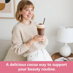 Suiyilary 10 Mushroom Hot Cocoa, 1500mg Collagen, 80mcg Biotin, Sugar Free Keto Cocoa Powder, for Healthy Hair, Skin and Nails, 15 Servings
