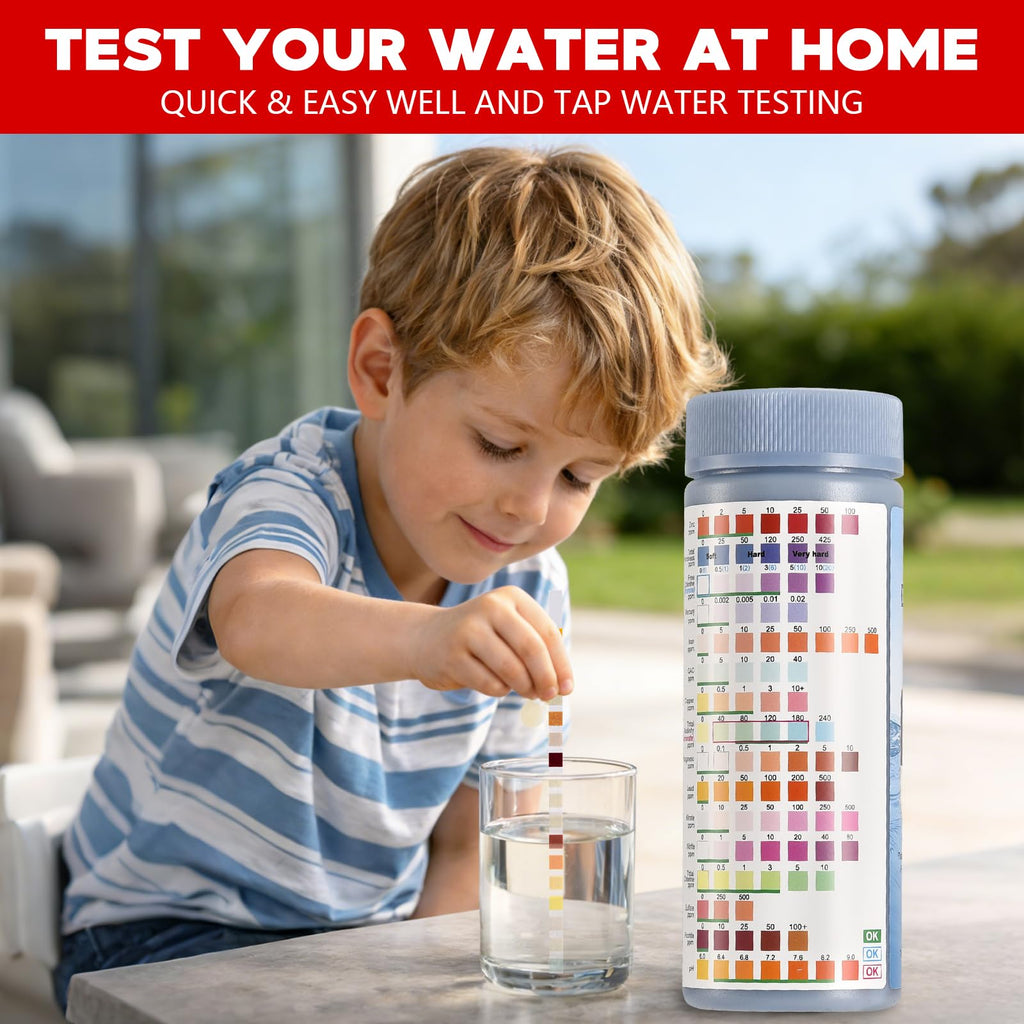 18-in-1 Drinking Water Test Strips, 125 Count – Home Water Quality Testing Kit for Tap & Well Water, Fast & Easy Results