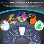 SUNLU PLA Plus Filament 1.75mm Black 1KG