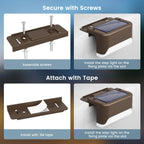 SOLPEX Solar Deck Lights Outdoor, Solar Fence Lights Waterproof LED Step Light for Outside, Garden, Stair, Patio, Yard, Railing, Front Porch, Balcony Decor(16 Pack RGB)