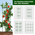 MQHUAYU 3 Pack Tomato Cages for Garden,Up to 51.2Inch Tomato Cage Trellis-Upgraded Hexagon Connector,Heavy Duty Adjustable Tomato Stake Support for Raised Garden Bed