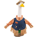 Fall Scarecrow Porch Goose Outfit Autumn Goose Costume for Outdoor Decor