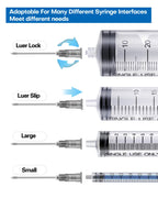 100 Pcs 22G 1 Inch Disposable Needle, Luer Lock Individually Wrapped