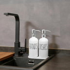 MOMEEMO Soap Dispenser for Kitchen Sink, White & Silver