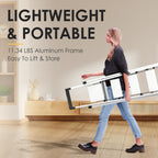 HBtower 5 Aluminum Step Ladder, Strudy Ladders for Home with Tool Tray, Anti-Slip Folding Step Stool for Adults, Light Weight Portable 330lbs Safety for Kitchen Warehouse Outdoor Work