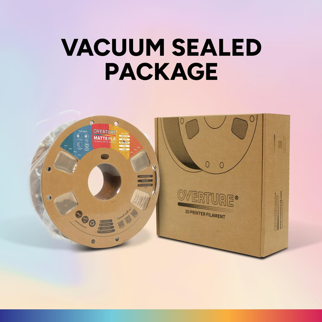 OVERTURE Matte PLA Filament 1.75mm, 1kg Matte Light Brown
