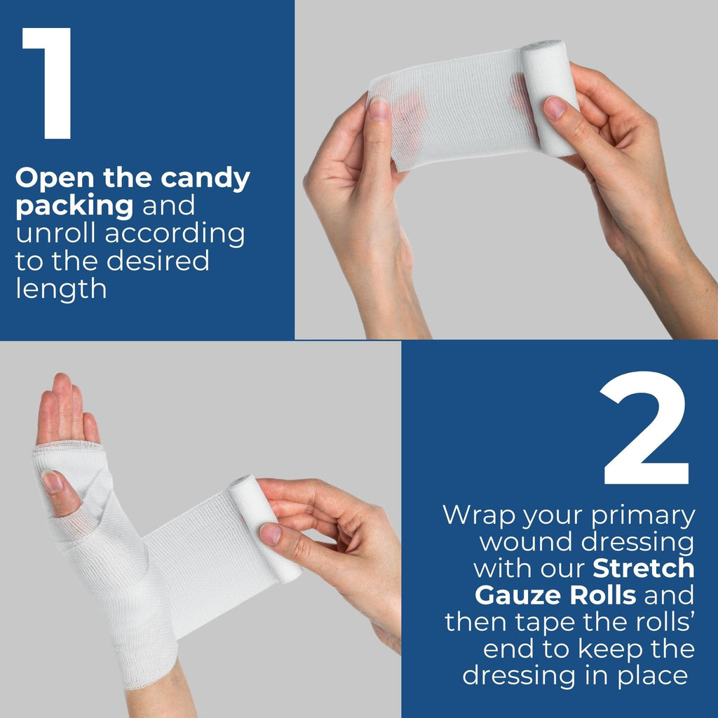 Gauze Rolls 2 inch Pack of 24 – Premium Quality Lint and Latex-Free Rolled Gauze 2 inches x 4.1 Yards - Conforming Stretch Bandages Designed for Effective Wound Care & Comfort