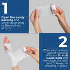 Gauze Rolls 2 inch Pack of 24 – Premium Quality Lint and Latex-Free Rolled Gauze 2 inches x 4.1 Yards - Conforming Stretch Bandages Designed for Effective Wound Care & Comfort