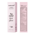 medicube No Cast Just Glow Collagen Sunscreen | SPF 50 Broad Spectrum Face Sunscreen | Lightweight, Non-Sticky, Hydrating Formula | Peptide, Cica for Soothing & Glow | Korean Skincare