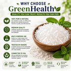 GreenHealth Premium Menthol Crystals – 1 lb (16 oz) | 100% Pure Natural Menthol Crystals | Strong Mint Aroma | Food-Grade Metallized Poly Bag | Melting Point 95–107°F