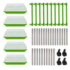 5 Layers Seed Starter Kit - Seed Sprouter Trays with Clear Lid & Stainless Steel Shelf, Soil-Free Germination Trays for Indoor/Outdoor Microgreens, Wheatgrass Mung Beans Cat Grass & Seedling Growing