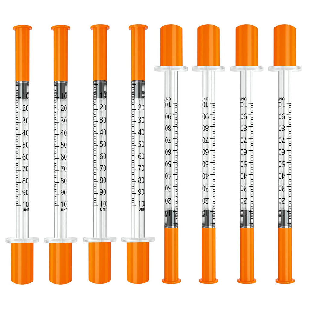 Jeringas, 1mL 31G 1/2" (12.7mm) jeringas con agujas para inyectar, Empaque Individual | Individually Wrapped, 100 Pack