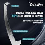 TelesPro Multi-Purpose Handheld Pruning Saw - 16-Inch Blade, Compatible with Standard US Acme Thread Poles (Pole Sold Separately), Ideal for Tree Trimming