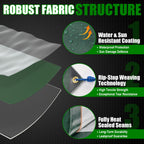 Sunvigor Tarp Waterproof 10x12Ft, Extra Thick 16 Mil Heavy Duty Tarp Cover, Tear & Fade Resistant, Outdoor Tarps with Brass Grommets and Reinforced Edges for Roof, Camping, Patio, Boat (Green/Silver)