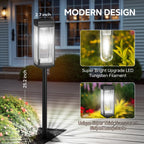 ELECLINK Solar Pathway Lights Outdoor, 4 Pack Upgraded Solar Lights Outdoor Waterproof, Bright Up to 15 Hrs Auto On/Off Garden Light for Yard Patio Lawn Path Walkway Driveway Outside Decor(Cool White)