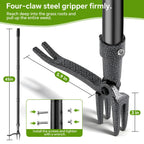Weed Puller Tool – 45" All-Metal Stand Up Heavy Duty Weeder Hand Tool with 4-Claw Steel Head & Long Handle, Garden Weeding Tool for No Bending or Kneeling, Back & Knee Friendly, Easily Removes Weeds