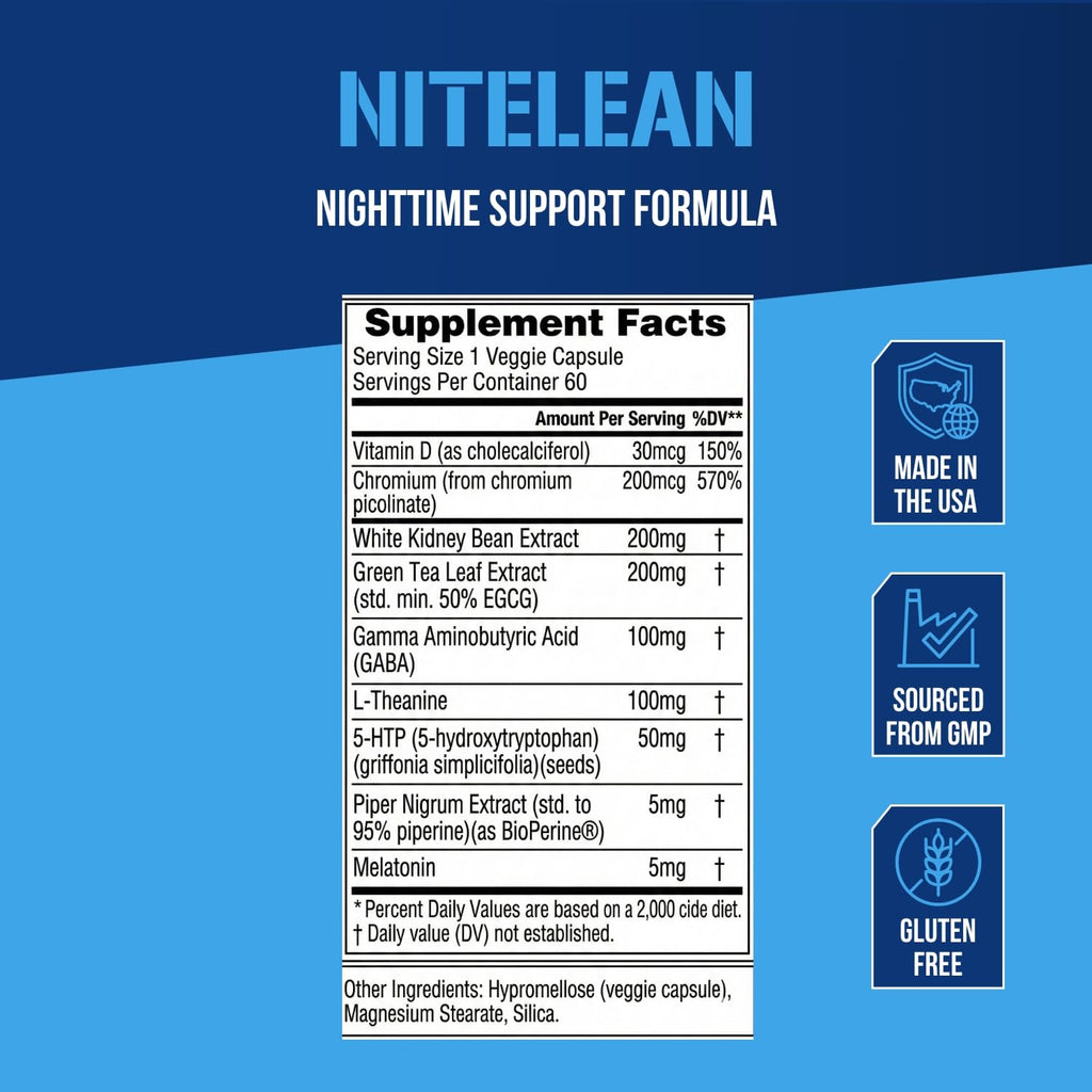 Evlution Nutrition Night Time Fat Burner Support - Overnight Sleep and Weight Loss Support Pills with Thermogenic Green Tea and White Kidney Bean Extract - Diet Pills That May Help Stubborn Fat Loss