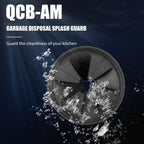 3 3/8" Garbage Disposal Splash Guard Sink Baffle QCB-AM Replacement for InSinkErator Evolution Series, Upgraded Funmit Removable Quiet Collar Drain Plugs, Garbage Disposer Accessories, Black