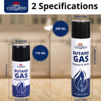 CoYlBod Butane Refill, Premium Butane Fuel 115 ml, 99.99% Pure Butane Lighter Refill for Torch Lighter (2 Can)