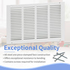 Howeall 16"W x 10"H [Duct Opening Size] Steel Return Air Grille, Air Return Vent Cover for Ceiling and Sidewall - HVAC Air Vent Covers - [Outer Dimensions: 17.75"W x 11.75"H]