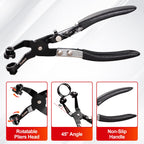 Toolwiz 3 Pcs Hose Clamp Pliers, Hose Clamp Tool Includes 27" Long Reach Wire Spring Hose Clamp Plier, Angled Spring Clamp Pliers, Flat Band Hose Clamp Plier for Ring-Type or Flat-Band Hose Clamp