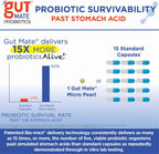 Gut Mate® Probiotics - Clinically documented Strains - 15x More Effective Than Standard Capsules- Patented BIO-Tract® Micro Pearls - Vegan, Vegetarian, Dairy-Free - Room Temp Stable