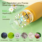 WINWEND Kids Microscope Pocket Microscope -1000X Portable Microscope for Kid | Photo and Video Mini Microscopes | 2'' Digital Little Scientist Microscopes for 3-10 Age Years Old Boys Girls Toys Gifts