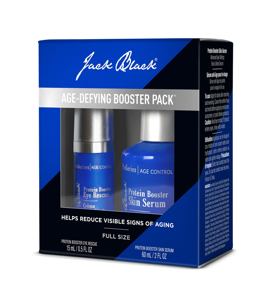 Jack Black Jack Black - Age-Defying Booster Pack with Protein Booster Skin Serum & Protein Booster Eye Rescue, 2 Count Set