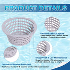 Podoy Pool 8928 Skimmer Basket for Above-Ground and In-Ground Swimming Pool Replacement Parts Compatible with Swimline Hydrotools 8928 Olympic ACM88 4-Pack