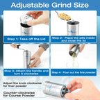 Pill Mill Pill Crusher - Crushes Multiple Tablets to a Fine Powder - Metal Medicine Grinder - Tablet Pulverizer Perfect for Travel - Great for Feeding Tube use, Pets or easier Medicine intake for Kids