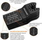 PECHAM 24PCS Universal Wood Metal Oscillating Multitool Quick Release Saw Blades Fit Porter Cable Black & Decker Rockwell Ridgid Ryobi Milwaukee Chicago Craftsman