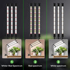 SDOVUERC Tri-Heads Grow Lights for Indoor Plants, Full Spectrum Plant Lights for Indoor Growing with Adjustable 360° Gooseneck, 6/12/18H Timer & Dimming for Seedlings(Pack 2)