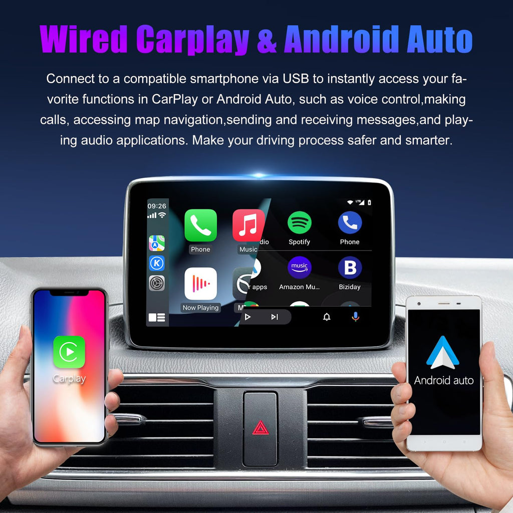 HMYC Mazda Carplay and Android Auto Retrofit Kit, TK78-66-9U0C OEM Media Hub Fits to MZD Connect System, Compatible with Mazda 2/3/6/CX3/CX5/CX9/MX5 2015-2020 Year(Type-c Fast Charging Interface)
