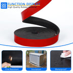 WochiTV Adhesive Solid Rubber Strips, 5" Wide x 1/4" Thick x 60" Long Self Stick Black Neoprene Rubber Rolls Perfect for DIY Insulation Cushion Gasket, Sealing, Liner, Weather Striping