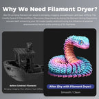 2026 New Official CREALITY Space Pi Filament Dryer Plus, 2 Spools Double 360° 160W PTC Fast Heating 3D Printer Filament Dryer Box, 4''LCD Touch Screen, One-Key Set Filament Drying for PLA PETG ABS TPU