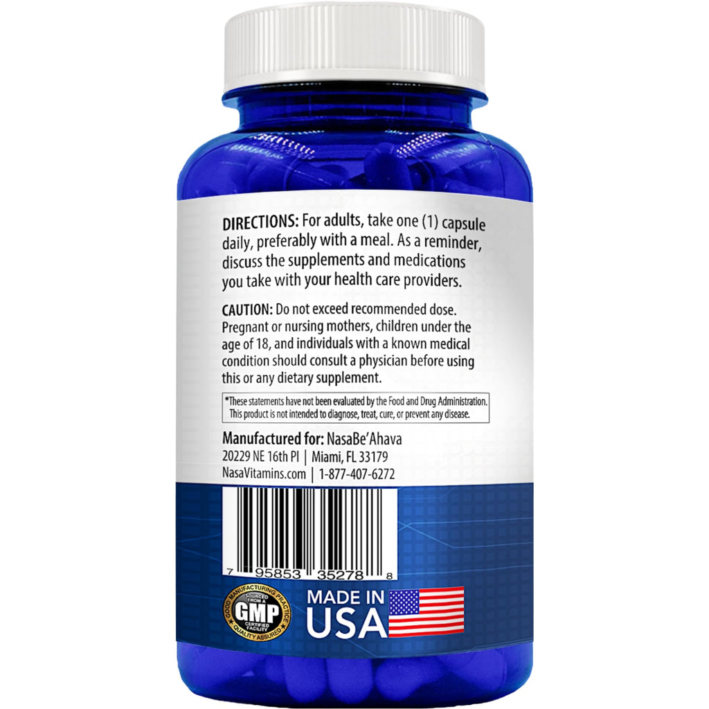 NasaBeahava Extra Strength SAM-e Supplement | Same S-Adenosyl-L-Methionine 1000mg per Serving for Bone and Mood Support Supplement | Made in the USA Non-GMO and Gluten Free (45 Day Supply) (Single)