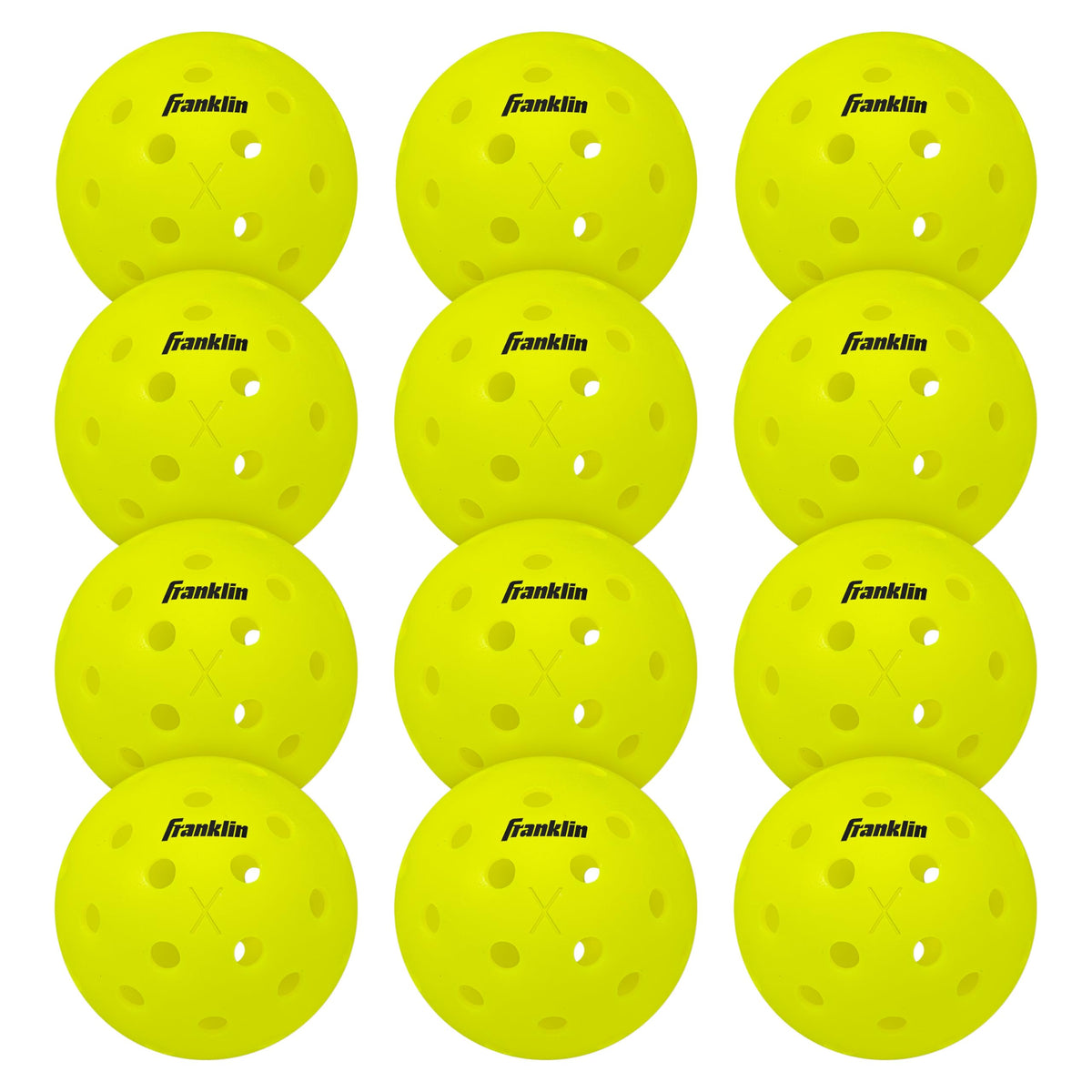 Franklin Sports x-40 Performance Outdoor Pickleballs - Usapa Approved (12 Pack)