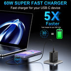 60W Super Fast Charger USB C, Type C Android Phone Charger Fast Charging