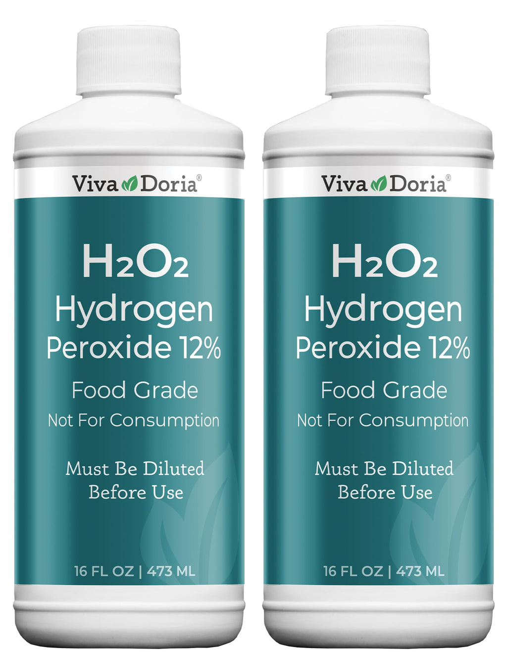 Viva Doria H2O2 Hydrogen Peroxide 12% Aqueous Solution - Food Grade, 16 Fl Oz (2)