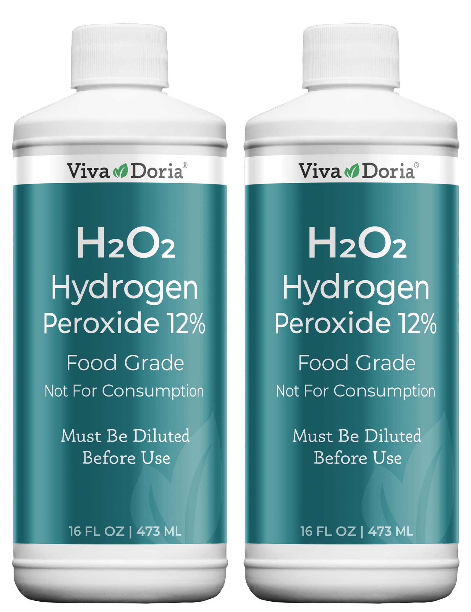 Viva Doria H2O2 Hydrogen Peroxide 12% Aqueous Solution - Food Grade, 16 Fl Oz (2)