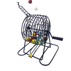 JUNWRROW Deluxe Bingo Game Set-Includes Bingo Cage,600 Colorful Bingo Chips with a Bag,100 Mixed Bingo Cards,75 Calling Balls with a Bag,Plastic Master Board-Ideal for Large Groups, Parties