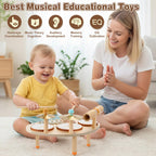 Vanplay Drum Set - Montessori Toys for 2 3 Year Old Girl Boy Gifts