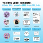 KNAON Bluetooth Thermal Shipping Label Printer, 4x6 Portable Thermal Address Label Printer for Small Business, Compatible with iPhone,Android,Windows,Mac–Works with Etsy Shopify USPS&More, White