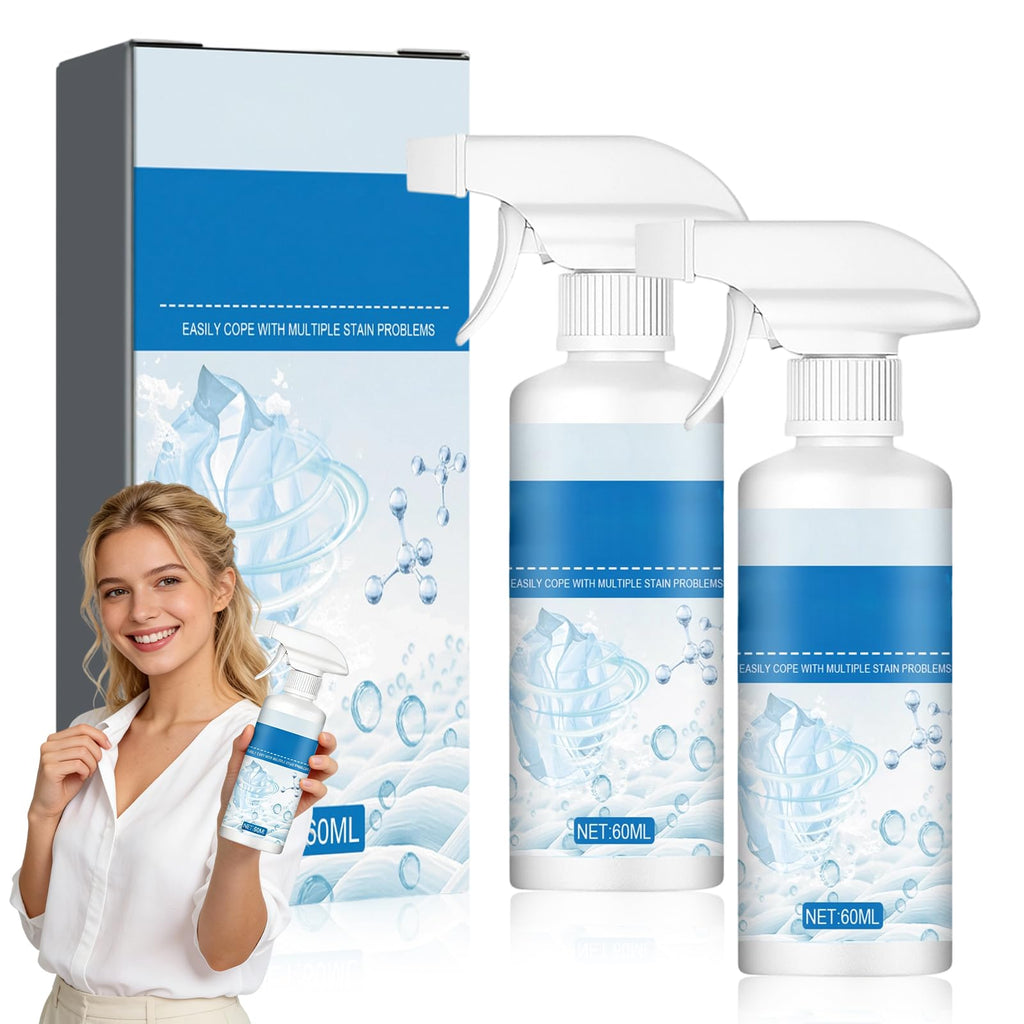 2PCS Non Ionic Clothing Emulsifier Stain Remover, Stain Remover For Clothes, Powerful Stain Remover Spray, Non Ionic Emulsifier Clothing Cleaner, Active Enzyme Laundry For Clothes
